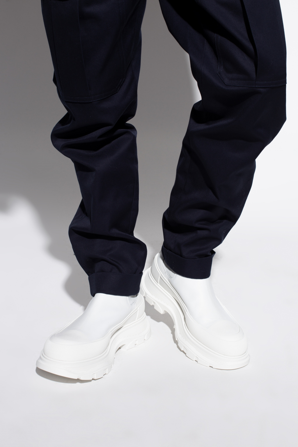 Alexander mcqueen best sale white boots